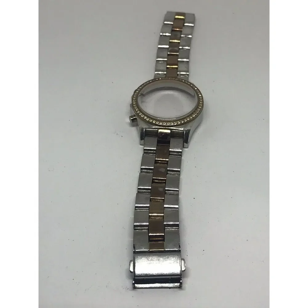 Michael Kors Watch Bracelet Links Case Use For Parts Used Band Z256 20mm Twotone